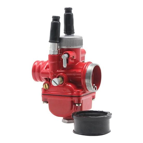 Carburateur Mota PHBG 19 Mm Red Edition - Aluminium, Pour Scooter 50cc 2 Temps, Réglage Racing, Starter à Câble, Admission Souple