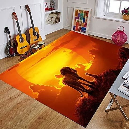 Bebe Roi Lion Simba Imprimer Tapis Antiderapant Anime Imprimer Tapis De Jeu Tapis De Salle De Bains 63 48in 4759 Cdiscount Maison