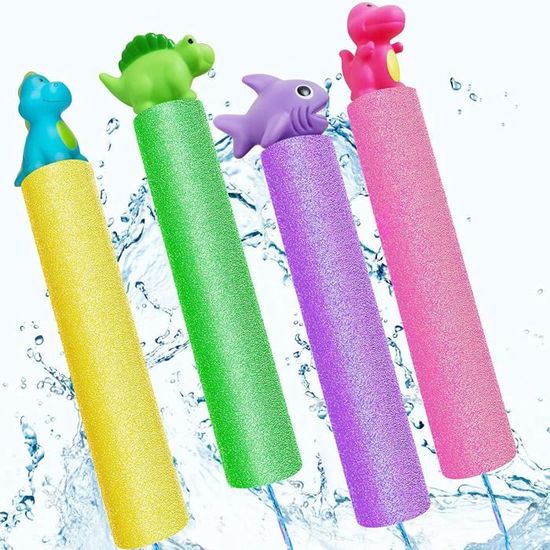 Kiztoys Pistolet à Eau, 4 Pièces Pistolet à Eau en Mousse Enfant, 38 cm Colorée Longue Portée Kiztoys Pistolet à Eau, 4 Pièces Pistolet à Eau en Mousse Enfant, 38 cm Colorée Longue Portée