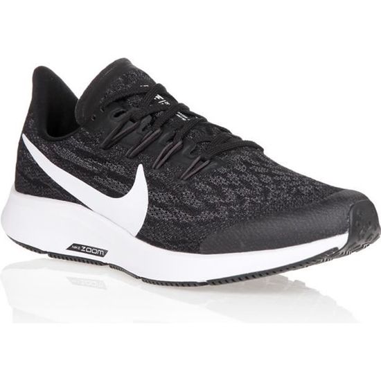 NIKE Baskets Air Zoom Pegasus 36 - Enfant - Noir et Blanc