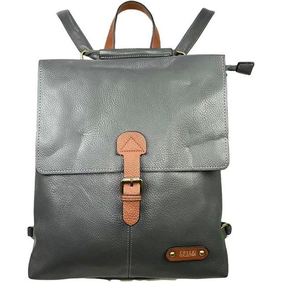 Sac à Dos Mode En Similicuir Avec Poche à Rabat Velcro. Colour: Black