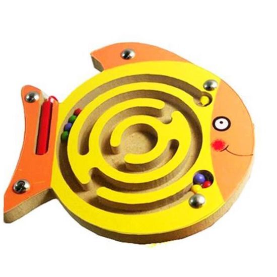 Labyrinthe Magnétique Coccinelle En Bois - Jeu Éducatif Enfant - Développe Motricité Et Concentration