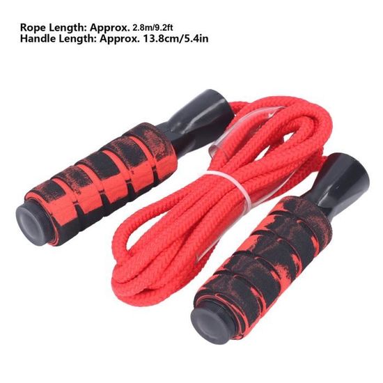 Corde à Sauter Fitness Sans Enchevêtrement - Longueur Réglable 280 Cm, Poignées Ergonomiques, PVC