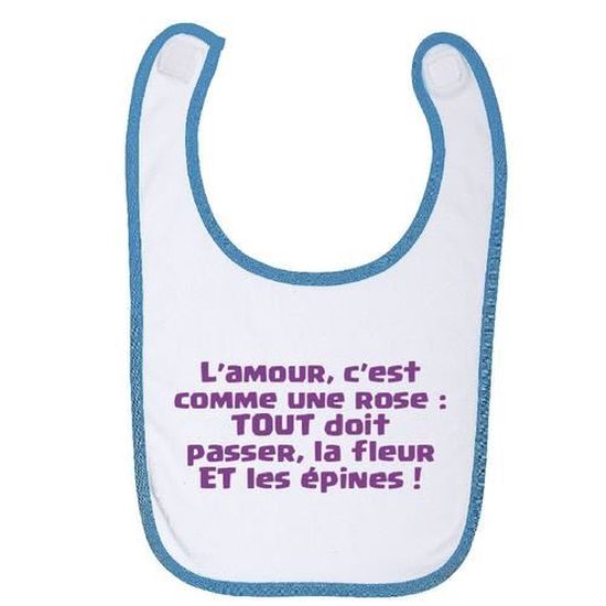 Bavoir Bebe Coton Bleu Gs Citation Amour Cdiscount Puericulture Eveil Bebe