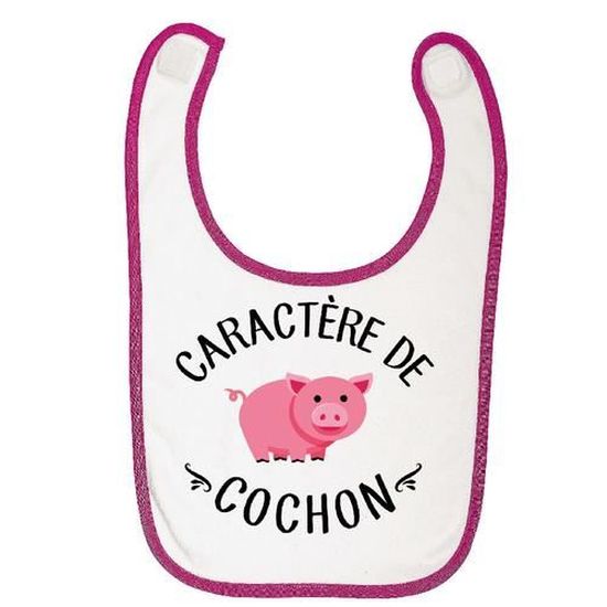 Bavoir Bebe Coton Rose Gs Caractere De Cochon Cdiscount Puericulture Eveil Bebe
