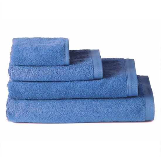 Serviette de douche en coton bleu (70x140)