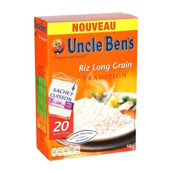1Kg Riz Long Grain Sachet Cuisson 20 Uncle Ben S - DRH MARKET Sarl