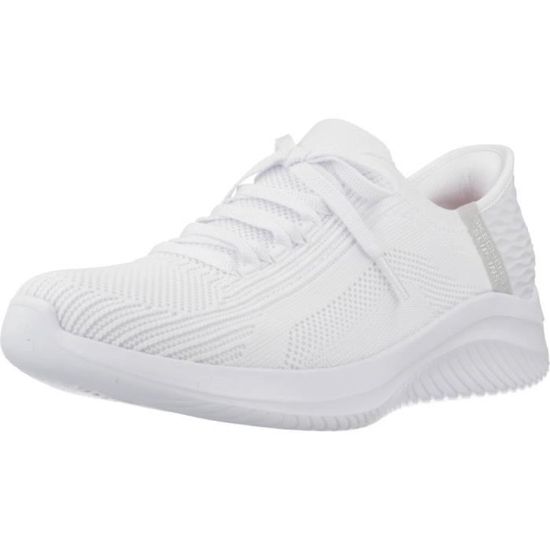 Chaussures Slip-On Femme - SKECHERS - Ultra Flex 3.0 Tonal Stretch - Blanc - Textile - A élastique