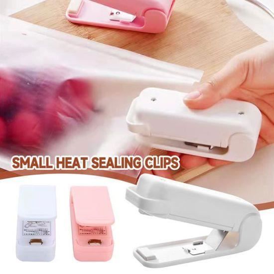 Mini Scellant De Sac 2 En 1 Rechargeable USB - Scellant à Chaud Avec Cutter Aimanté, Bleu