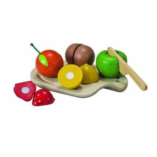 Dinette PLAN TOYS Assortiment de Fruits en bois - 18,5 x 7,5 x 19 cm -  Mixte - A partir de 18 mois - Cdiscount Jeux - Jouets