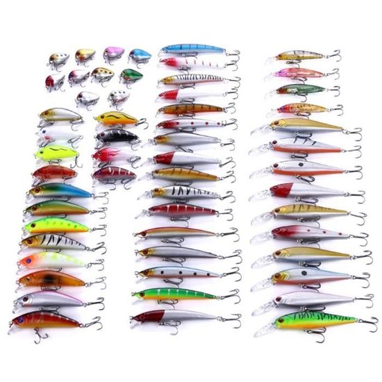 Appât de Pêche, 5pcs 7cm/16g Leurres de Pêche Appât Dur pour l'Achigan pour l'Eau Douce pour l'Eau Salée