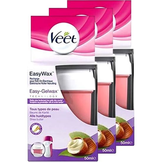 Veet Recharge Epilation EasyWax Bras et Jambes, Peaux Normales, Jusqu'à