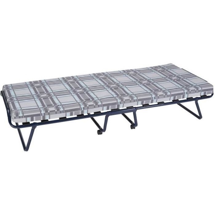 SEDAC Lit pliant 12 lattes 80x190cm Matelas Mousse 8cm