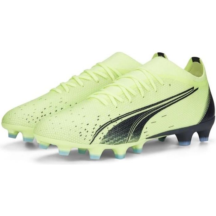 Chaussures de foot - Homme - PUMA - ULTRA MATCH - Vert, noir et bleu - Crampons moulés