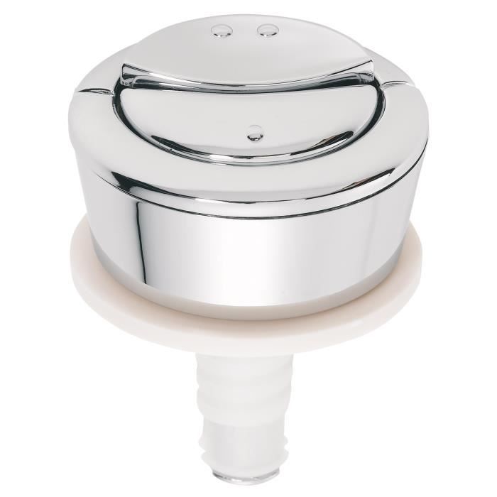 WIRQUIN Bouton double poussoir WC chromé