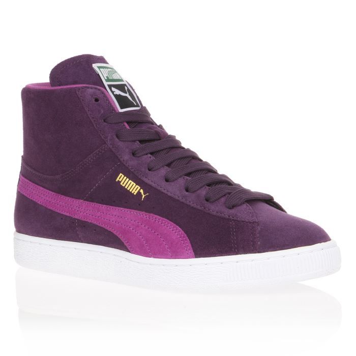 PUMA Baskets SUEDE MID Femme Violet Cdiscount Chaussures