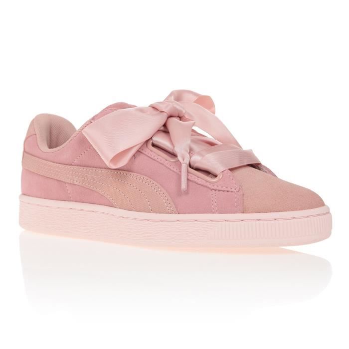 suede puma basket heart