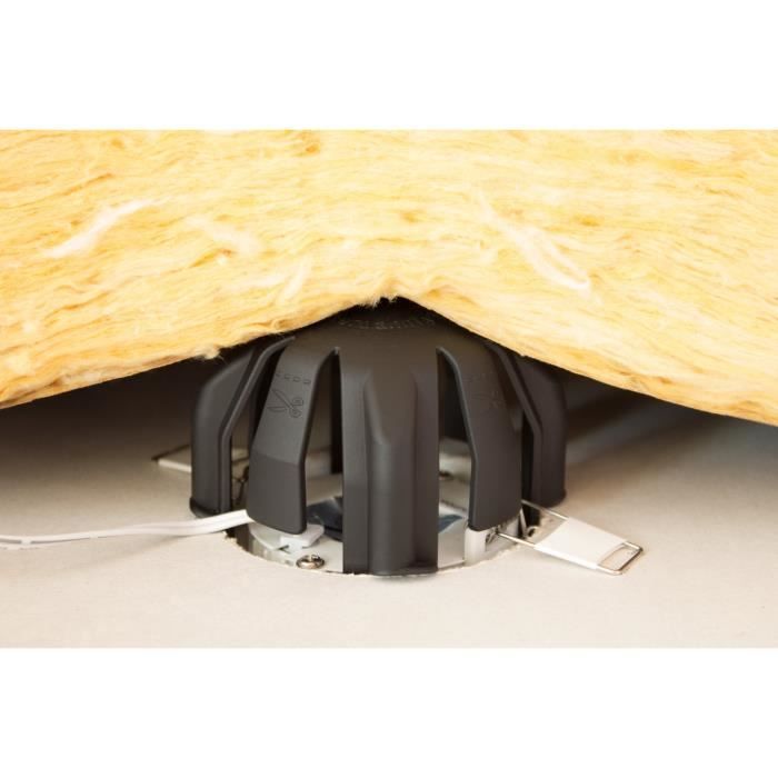 Lot de 3 cloches de protection pour spot à encastrer fixe noir