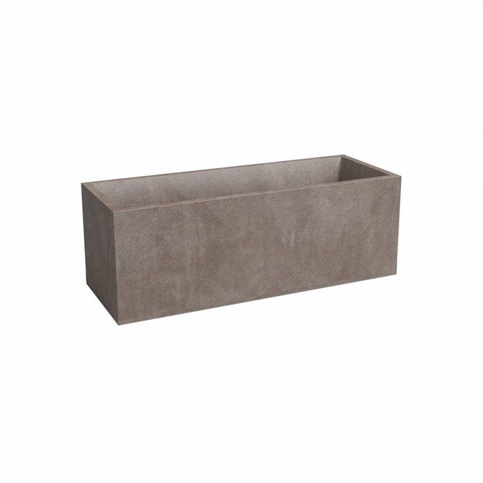 ARTEVASI Jardinière - SYDNEY - Plastique - Taupe - 80 cm - 57 L - Dimensions: 79.5x29.5x29.5 cm