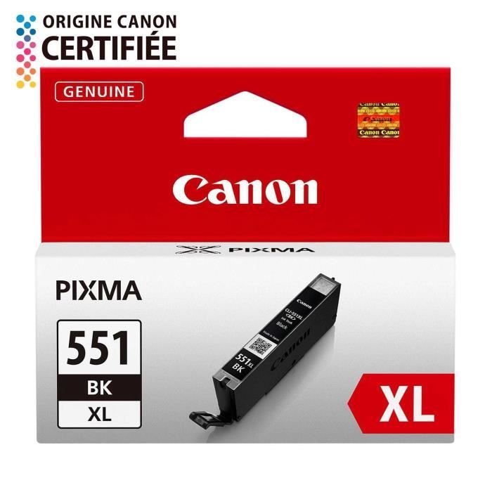 CANON Cartouche dencre CLI-551 XL grande capacité Noir (CLI551XL)