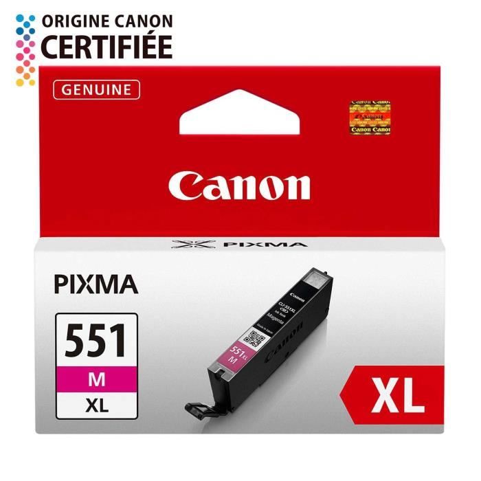 CANON Cartouche dencre CLI-551M XL grande capacité Magenta (CLI551XL) CANON Cartouche dencre CLI-551M XL grande capacité Magenta (CLI551XL)