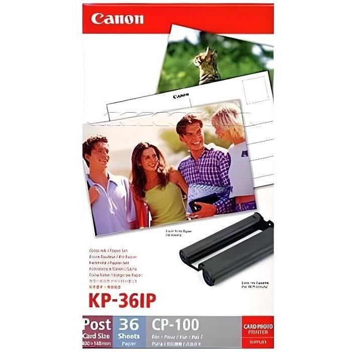 vhbw Cartouche d'encre 108 Cartes postales pour imprimantes photo Canon  Selphy CP 100, CP 1000, CP 1200, CP 1300, CP 200, CP 220, CP 300, CP 330