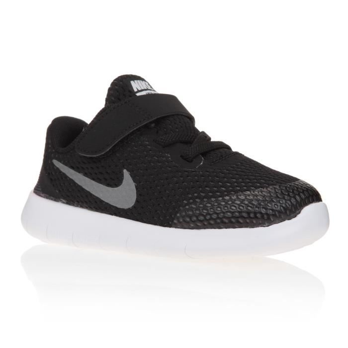 NIKE Baskets Free Run Chaussures Bebe Garcon Noir et blanc Cdiscount Chaussures