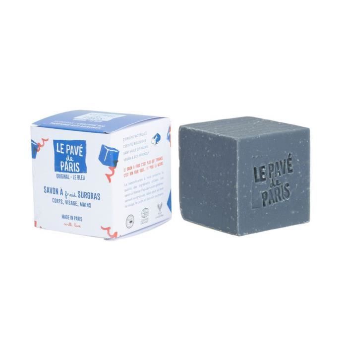 Le Pavé de Paris- 150gr : Savon saponifié à froid, certifié cosmos Organic, vegan, cruelty free