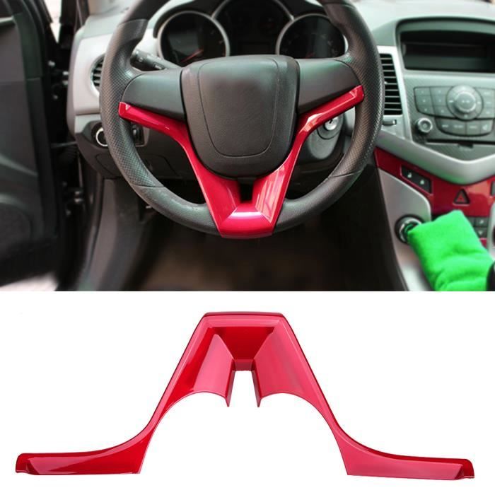 Autocollant D'Insertion De Garniture De Couverture De Volant De Voiture Pour Chevrolet Cruze Trax Tracker Rouge