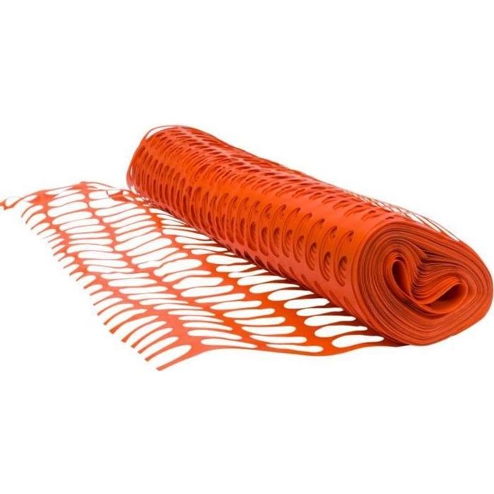 Grillage de balisage pour chantier Werkapro - Orange - Rouleau 1x50m