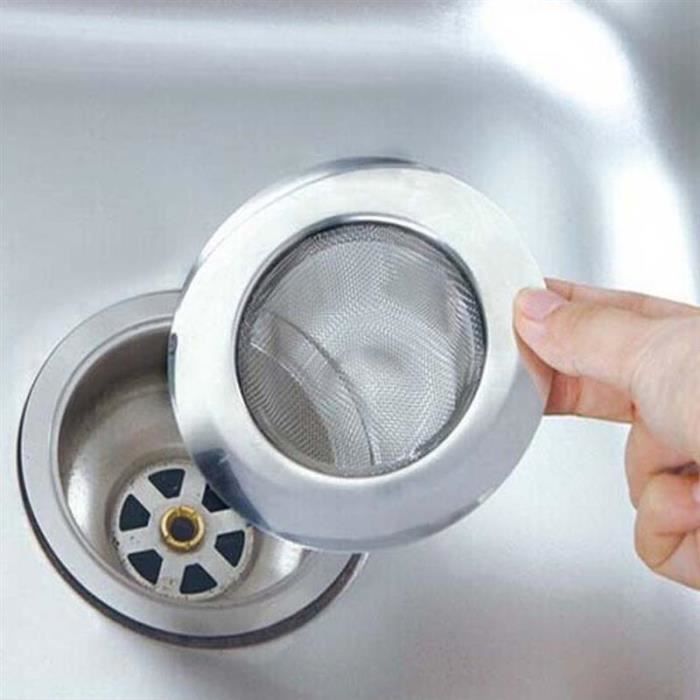 France-2 Pcs -Bouchon attrape cheveux en acier inoxydable, pour baignoire, douche, trou de vidange, piège à filtre, évier en métal d