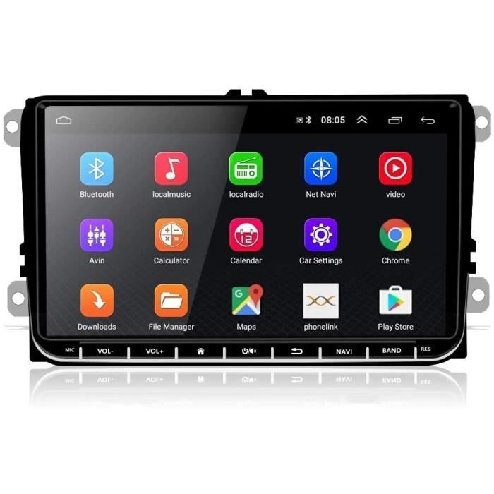 9- An oid Double Din Autoradio Bluetooth pour VW Seat Passat Golf Skoda, Podofo Lecteur MP5 Multimédia de Voiture de Navigation 20