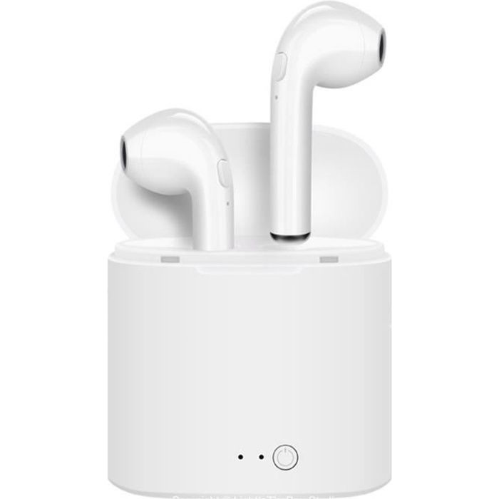 Écouteur Micro casque Oreillette Bluetooth Audio sans fil TWS I7S pour Xiaomi Redmi 6A Couleur Blanc - Marque Yuan Yuan
