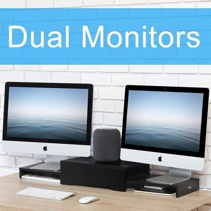 Support pour Rehausseur d’écran Moniteur Ordinateur à 3 Tablettes avec Longueur Réglables L950 L0292B