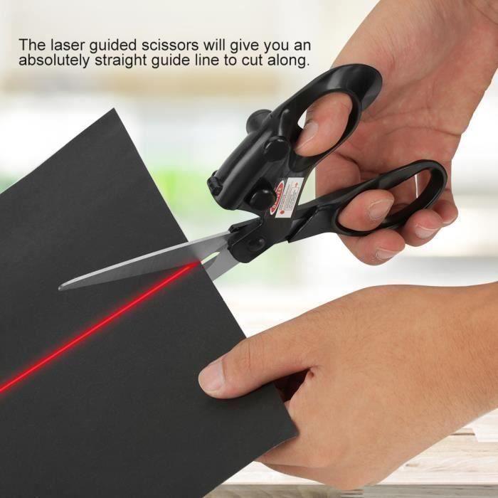 Ciseaux à Guidage Laser avec Lumière Guidée Gadget Couture Facile pour DIY Tissu Papier Coudre Artisanat A70226