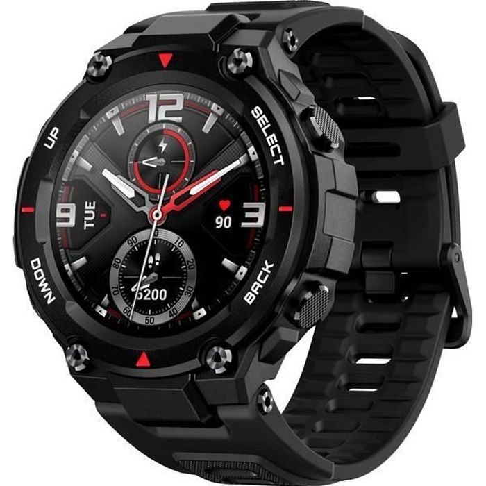 Amazfit T-Rex Montre Connectée Noir/Rock Black - Version Europe