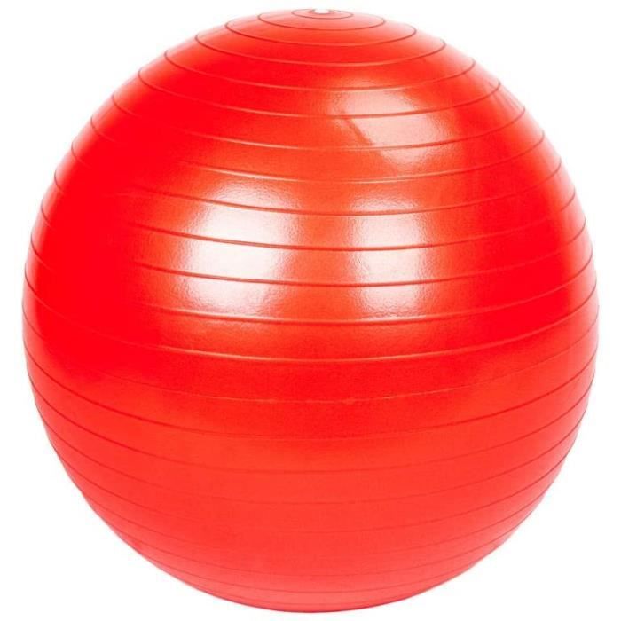 GYM BALL YYI 65cm 1050g Gymmeacutenage Antideacuteflagrant eacutepaissir la Balle de Yoga Surface Lisse Rouge557