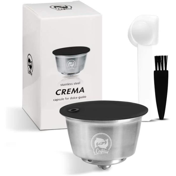 BROSSE ALIMENTAIRE i Capsule en acier inoxydable réutilisable pour Dolce Gusto Lumio, rechargeable, capsule pour Dolce Gu353