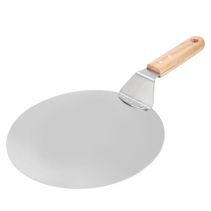VGEBY pelle à pizza en acier inoxydable Cuisine outil de cuisson en acier inoxydable rond pizza spatule pelle pâtisserie gâteau