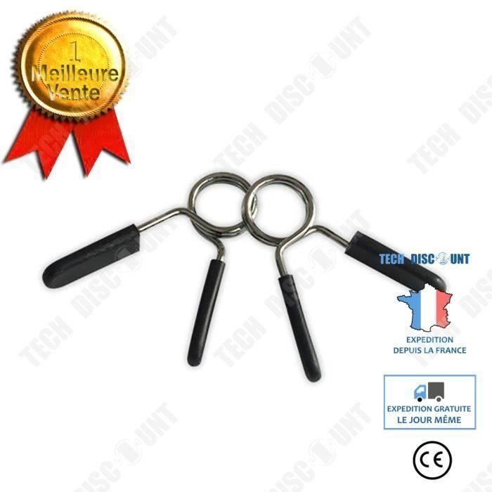 (Dumbbell Lock) 2pcs 25 mm Barbell Gym Poids barre haltère verrouillage les colliers de serrage de collier ressort Fitness dédié