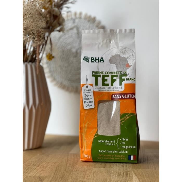 Farine complète de teff blanc