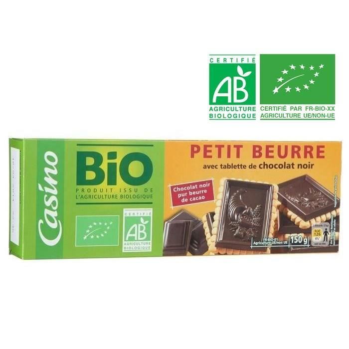 BOUVARD BISCUITS BIO Petit Beurre au Chocolat Noir - 150 g