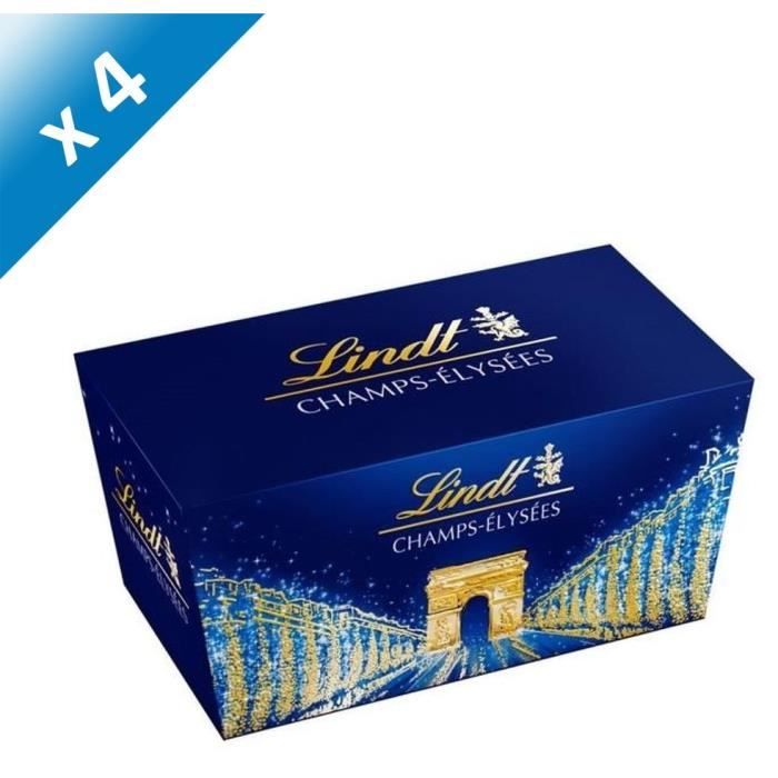 LINDT Lot de 4 Ballotins Champs-Elysées Assorti - 219 g
