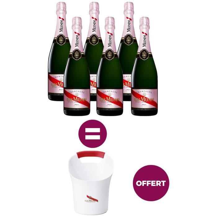 Champagne Mumm Brut Rosé avec étui + Seau à glace offert