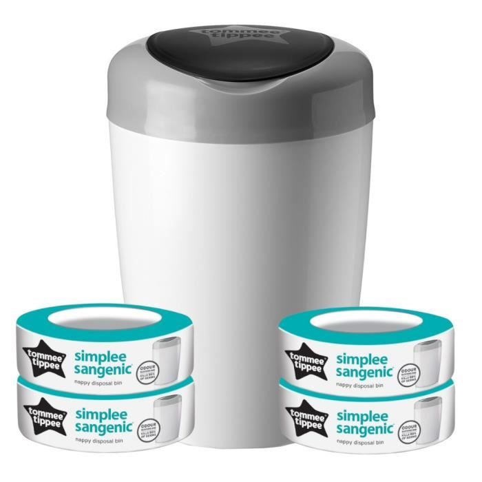TOMMEE TIPPEE Lot bac à couches Simplee + 4 recharges