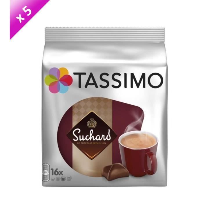 Lot de 5 - Tassimo Suchard dosettes arôme chocolat x16 - 320g