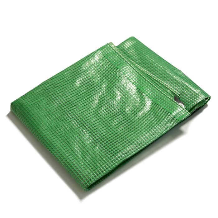 Bache de Protection Armée - Transparent Vert 6x10 m - Bache Imperméable avec œillet - Densité 240g Résistante Eau & UV