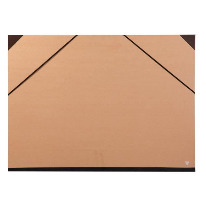 Carton à dessin kraft brun et élastique 52x72