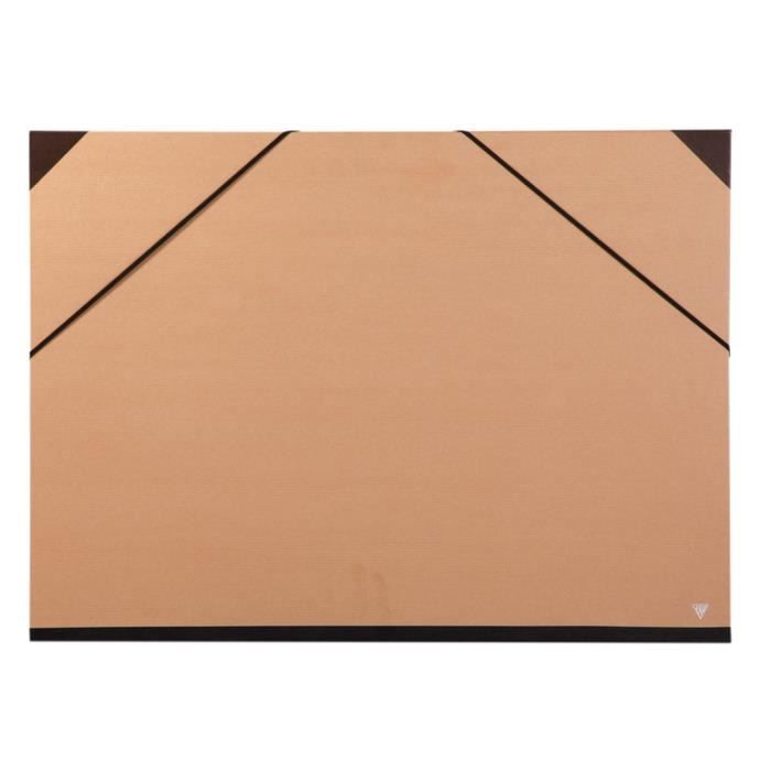 Carton à dessin kraft brun et élastique 52x72