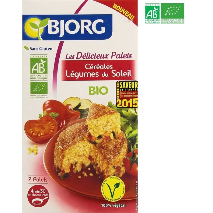 BJORG Palets Céréales légumes Soleil Bio 200g